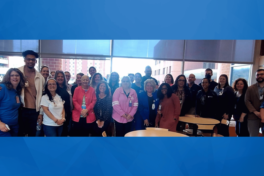 Employees from General Hospital participating in National Walking Day.