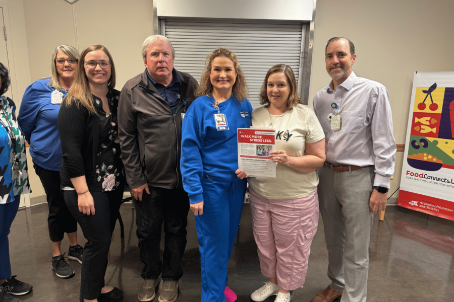 Employees from WCH participating in National Walking Day.