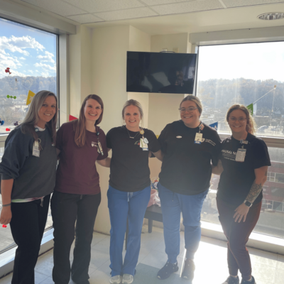 Acute Care Therapy and 5 South Trauma hosting trauma games.